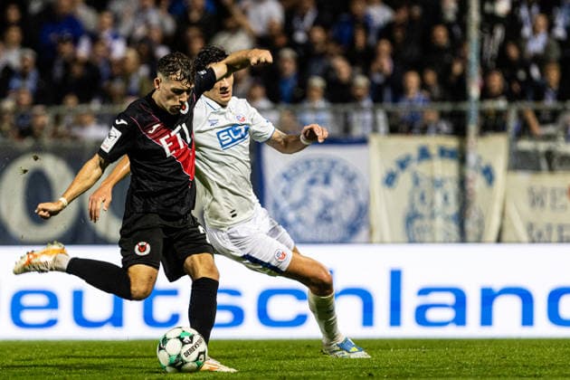 3rd Division: FC Viktoria Köln vs. Hansa Rostock, September 11, 2026; Lucas Wolf of FC Viktoria Köln scores his 21st goal against Hansa Rostock; 3rd Division: FC Viktoria Köln vs. Hansa Rostock at Sportpark Höhenberg, Cologne, September 11, 2026 DFB regulations prohibit any use of photographs as image sequences and or quasi-video Copyright: xBEAUTIFULxSPORTS Buriakovx