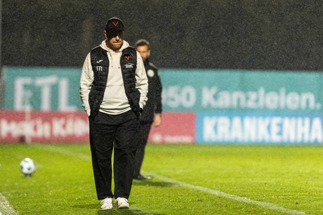 3rd Division: FC Viktoria Köln vs. Hansa Rostock, September 11, 2026; Marian Wilhelm, Head Coach of FC Viktoria Köln; 3rd Division: FC Viktoria Köln vs. Hansa Rostock, Sportpark Höhenberg, Cologne, September 11, 2026; DFB regulations prohibit any use of photographs as image sequences and or quasi-video Copyright: xBEAUTIFULxSPORTS Buriakovx