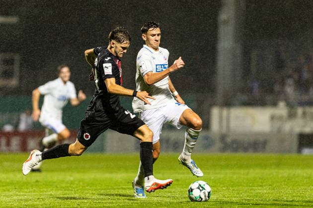 3rd Division: FC Viktoria Köln vs. Hansa Rostock, September 11, 2026; Pascal Fallmann, FC Viktoria Köln, 28; 3rd Division: FC Viktoria Köln vs. Hansa Rostock, Sportpark Höhenberg, Cologne, September 11, 2026; DFB regulations prohibit any use of photographs as image sequences and or quasi-video Copyright: xBEAUTIFULxSPORTS Buriakovx