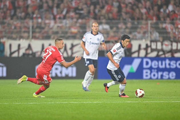 11.09.2026, Fussball, Saison 2026 2027, Bundesliga, 1. FC Union Berlin - FC Schalke 04, Marin LjubiÄiÄ‡ (1. FC Union Berlin), Hee-chan Hwang (FC Schalke 04) xRHR-FOTO YYx *** September 11, 2026, Soccer, 2026–2027 Season, Bundesliga, 1. FC Union Berlin vs. FC Schalke 04, Marin LjubiciÄ‡ 1 FC Union Berlin, Hee-chan Hwang, FC Schalke 04 xRHR PHOTO YYx Copyright: KROEGER RHR-FOTOx RHR-FOTO YY