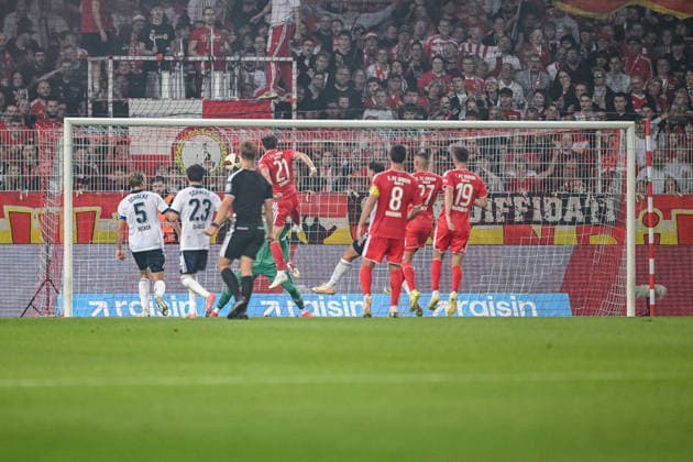11.09.2026, Fussball, Saison 2026 2027, Bundesliga, 1. FC Union Berlin - FC Schalke 04, Tim Skarke (1. FC Union Berlin) erzielt das Tor zum 1:2, xRHR-FOTO YYx *** September 11, 2026, Soccer, 2026–2027 Season, Bundesliga, 1. FC Union Berlin vs. FC Schalke 04, Tim Skarke of 1. FC Union Berlin scores the goal to make it 1–2, xRHR PHOTO YYx Copyright: KROEGER RHR-FOTOx RHR-FOTO YY