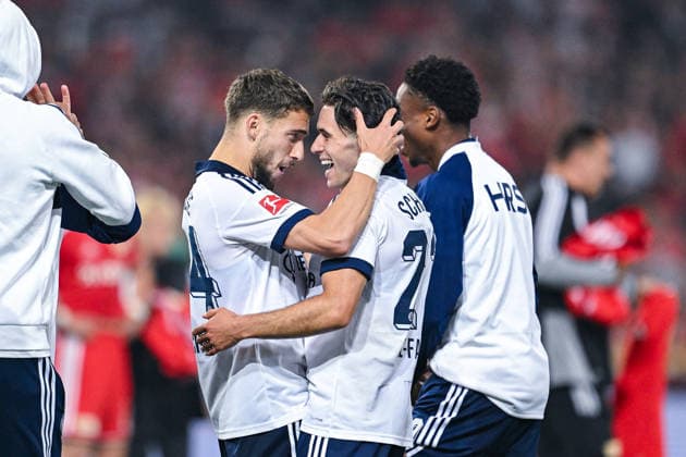 11.09.2026, Fussball, Saison 2026 2027, Bundesliga, 1. FC Union Berlin - FC Schalke 04, Adil Aouchiche (FC Schalke 04), Soufiane El-Faouzi (FC Schalke 04) xRHR-FOTO YYx *** September 11, 2026, Soccer, 2026–2027 Season, Bundesliga, 1. FC Union Berlin vs. FC Schalke 04, Adil Aouchiche (FC Schalke 04), Soufiane El Faouzi (FC Schalke 04) xRHR PHOTO YYx Copyright: KROEGER RHR-FOTOx RHR-FOTO YY