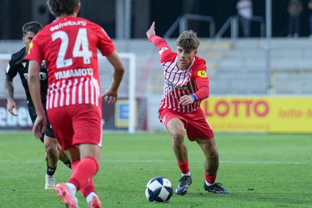 Mateo Zelic, SC Freiburg II, 11 on the ball, Germany, soccer, Regionalliga Southwest, Matchday 7, 2026–2027, SC Freiburg II vs. SV Sandhausen, September 11, 2026, Dreisamstadion, Freiburg, Dreisamstadion, Baden-Württemberg, Germany Copyright: xArnexAmbergx