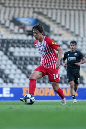 Rihito Yamamoto, SC Freiburg II, 24 on the ball, Germany, soccer, Regionalliga Südwest, Matchday 7, 2026–2027, SC Freiburg II vs. SV Sandhausen, September 11, 2026, Dreisamstadion, Freiburg, Dreisamstadion, Baden-Württemberg, Germany Copyright: xArnexAmbergx