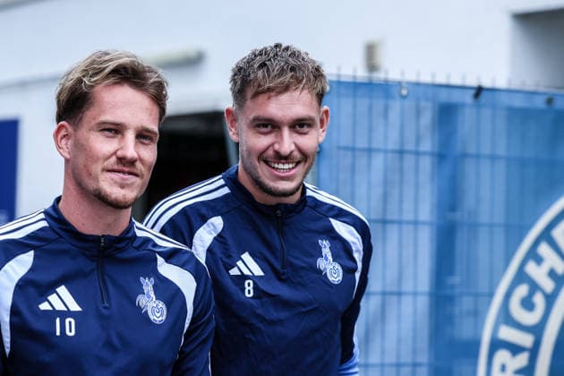 Sports, Soccer, 3rd Division 2026–2027 Season Training: MSV Duisburg, September 11, 2026, MSV Duisburg Training Facility, Christian Viet (MSV Duisburg), 10 Aljaz Casar (MSV Duisburg), 8 Duisburg Training Facility, MSV Duisburg, North Rhine-Westphalia, Germany