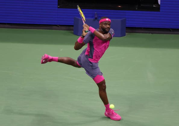 September 11, 2026, New York City, New York, USA: FRANCES TIAFOE of USA during the match against B. Shelton of USA in the semifinals of Grand Slam tournament US Open. New York, USA. Tennis: US Open - Fances Tiafoe  - ZUMAc278 20260911_zsp_c278_065 Copyright: xMarcinxCholewinskix