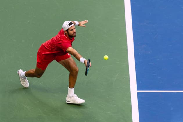 September 11, 2026: Karen Khachanov in action against Alexander Zverev (GER) during their Semifinal match at the US Open on September 11, 2026, held at the USTA Billie Jean King National Tennis Center in New York City. CSM Tennis 2026: US Open, September 11, 2026  - ZUMAc04_ 20260911_zma_c04_134 Copyright: xBerniexHaleyx