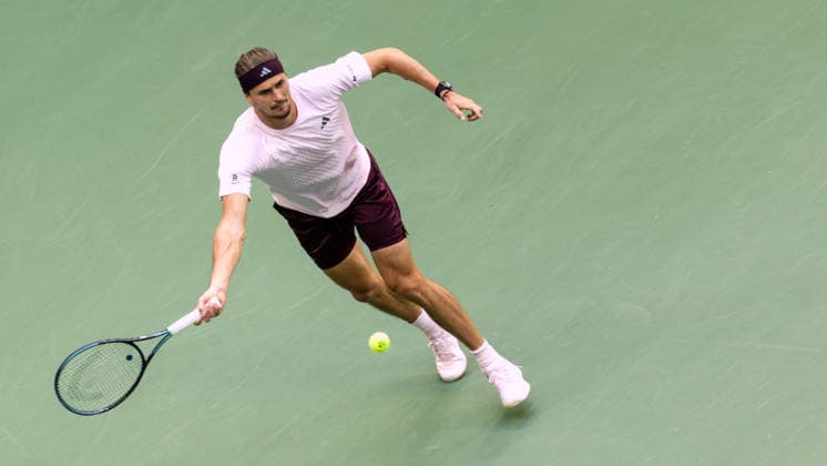 September 11, 2026: Alexander Zverev (GER) in action against Karen Khachanov during their Semifinal match at the US Open on September 11, 2026, held at the USTA Billie Jean King National Tennis Center in New York City. CSM New York City USA - ZUMAc04_ 20260911_zma_c04_124 Copyright: xBerniexHaleyx