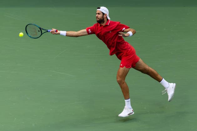 September 11, 2026: Karen Khachanov in action against Alexander Zverev (GER) during their Semifinal match at the US Open on September 11, 2026, held at the USTA Billie Jean King National Tennis Center in New York City. CSM New York City USA - ZUMAc04_ 20260911_zma_c04_125 Copyright: xBerniexHaleyx