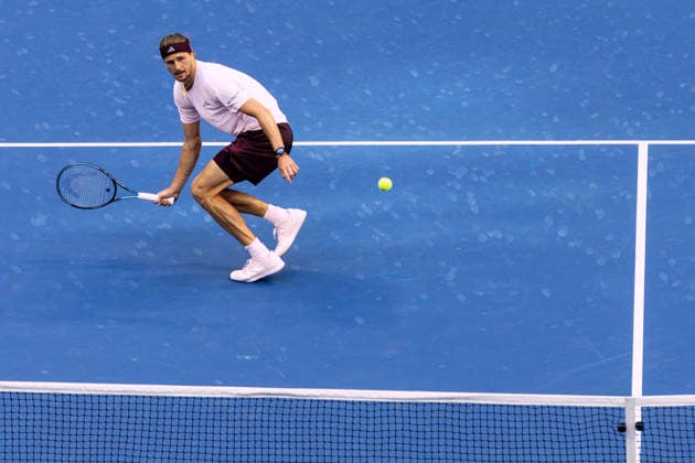 September 11, 2026: Alexander Zverev (GER) in action against Karen Khachanov during their Semifinal match at the US Open on September 11, 2026, held at the USTA Billie Jean King National Tennis Center in New York City. CSM New York City USA - ZUMAc04_ 20260911_zma_c04_132 Copyright: xBerniexHaleyx