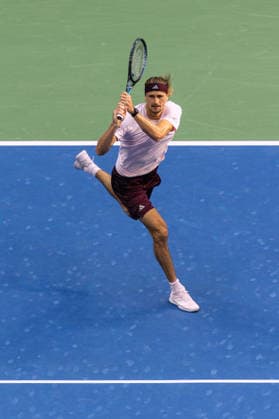 September 11, 2026: Alexander Zverev (GER) in action against Karen Khachanov during their Semifinal match at the US Open on September 11, 2026, held at the USTA Billie Jean King National Tennis Center in New York City. CSM New York City USA - ZUMAc04_ 20260911_zma_c04_135 Copyright: xBerniexHaleyx