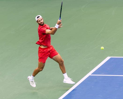 September 11, 2026: Karen Khachanov in action against Alexander Zverev (GER) during their Semifinal match at the US Open on September 11, 2026, held at the USTA Billie Jean King National Tennis Center in New York City. CSM New York City USA - ZUMAc04_ 20260911_zma_c04_140 Copyright: xBerniexHaleyx