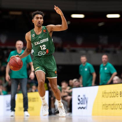 Maodo Lo for Zalgiris Kaunas during the London Lions Invitational match between Zalgiris Kaunas and Slask Wroclaw foe the third place playoffs at the Copper Box Arena, London, United Kingdom on 11 September 2026. Copyright: xPhilxHutchinsonx 45390080