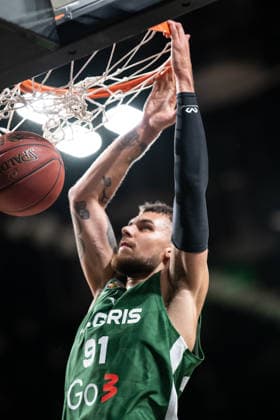 Deividas Sirvydis for Zalgiris Kaunas during the London Lions Invitational match between Zalgiris Kaunas and Slask Wroclaw foe the third place playoffs at the Copper Box Arena, London, United Kingdom on 11 September 2026. Copyright: xPhilxHutchinsonx 45390105