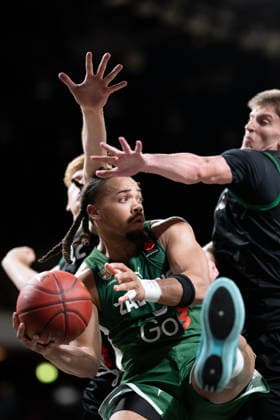 Carsen Edwards for Zalgiris Kaunas during the London Lions Invitational match between Zalgiris Kaunas and Slask Wroclaw foe the third place playoffs at the Copper Box Arena, London, United Kingdom on 11 September 2026. Copyright: xPhilxHutchinsonx 45390111