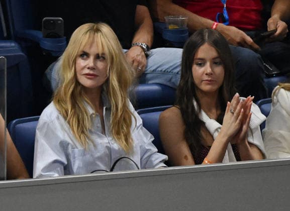 Nicole Kidman is seen watching Ben Shelton play Frances Tiafoe in the Men s Semifinal on Arthur Ashe Stadium at the 2026 US Open Tennis Championship at the USTA Billie Jean King National Tennis Center in New York City on Friday, September 11, 2026.  NYP20260911934 LARRYxMARANO