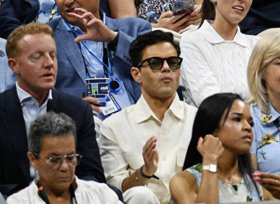 Rami Malek is seen watching Ben Shelton play Frances Tiafoe in the Men s Semifinal on Arthur Ashe Stadium at the 2026 US Open Tennis Championship at the USTA Billie Jean King National Tennis Center in New York City on Friday, September 11, 2026.  NYP20260911936 LARRYxMARANO