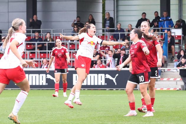 RB Leipzig - Nürnberg 1. Bundesliga Frauen Leipzig, Trainingszentrum am Cottaweg, 12.09.2026, Fußball, Frauen, Saison 2026 2027, Frauen-Bundesliga, 4. Spieltag , RB Leipzig - 1. FC Nürnberg , Im Bild: Tor für Leipzig, Torjubel nach dem 1:0, Torschützin Emilia Asgeirsdottir (8, Leipzig) , *** RB Leipzig vs. Nuremberg 1, Women s Bundesliga, Leipzig, Training Center on Cottaweg, September 12, 2026, Soccer, Women, 2026–2027 Season, Women’s Bundesliga, Matchday 4, RB Leipzig 1 FC Nuremberg, Pictured: Goal for Leipzig, Goal celebration after the 1–0, Goal scorer Emilia Asgeirsdottir 8, Leipzig,