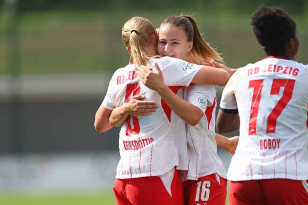 RB Leipzig - Nürnberg 1. Bundesliga Frauen Leipzig, Trainingszentrum am Cottaweg, 12.09.2026, Fußball, Frauen, Saison 2026 2027, Frauen-Bundesliga, 4. Spieltag , RB Leipzig - 1. FC Nürnberg , Im Bild: Tor für Leipizg, Torjubel nach dem 2:0, Torschützin Emilia Asgeirsdottir (8, Leipzig) , *** RB Leipzig vs. Nuremberg 1, Women s Bundesliga, Leipzig, Training Center on Cottaweg, September 12, 2026, Soccer, Women, 2026–2027 Season, Women’s Bundesliga, Matchday 4, RB Leipzig 1 FC Nuremberg, Pictured: Goal for Leipzig, Goal celebration after the 2–0, Goal scorer Emilia Asgeirsdottir (No. 8), Leipzig,