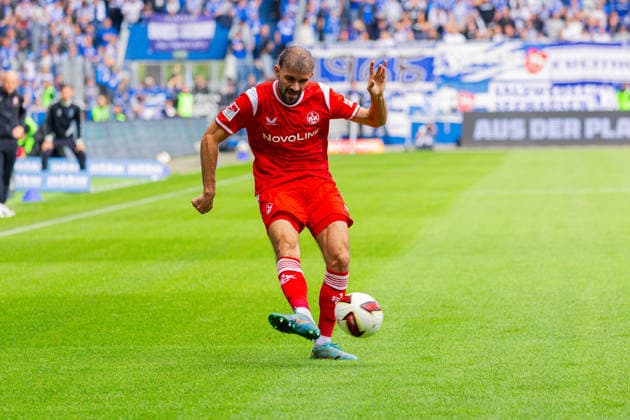 Deutschland: 2.Bundesliga, Saison 2026 2027, 12.09.2026, 5. Spieltag,1.FC Magdeburg vs 1. FC Kaiserslautern, Avnet Arena : Frederik Roslyng (Holstein Kiel, 2) am Ball *** Germany 2. Bundesliga, 2026–2027 Season, September 12, 2026, Matchday 5, 1. FC Magdeburg vs. 1. FC Kaiserslautern, Avnet Arena Frederik Roslyng Holstein Kiel, 2 am Ball Copyright: xMichellexLukax