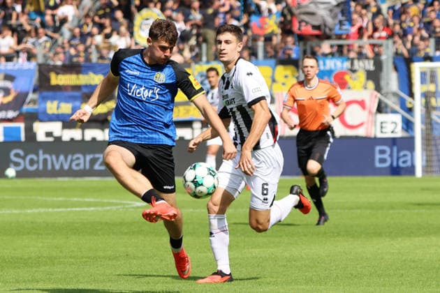 September 12, 2026, Soccer, Men s, 3rd Division, 2026–2027 Season, 1 FC Saarbrücken vs. FC Ingolstadt 04, Alexander Staff (1 FC Saarbrücken), Georgios Antzoulas (FC Ingolstadt 04), Saarbrücken, Ludwigsparkstadion, Saarland, Germany, DEU Copyright: xSebastianxBachx