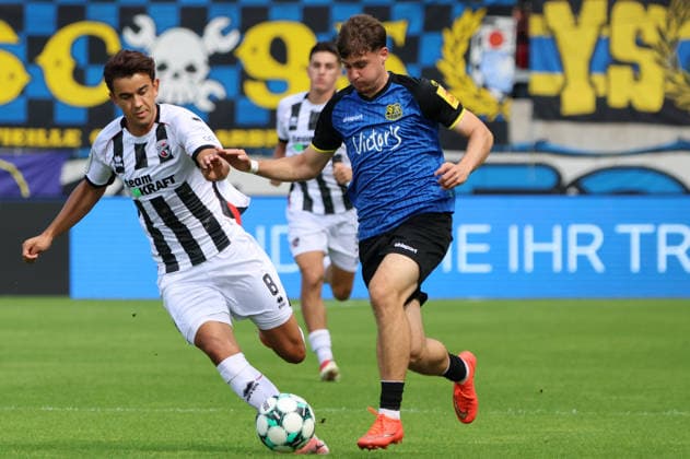 September 12, 2026, Soccer, Men s, 3rd Division, 2026–2027 Season, 1 FC Saarbrücken vs. FC Ingolstadt 04, Alexander Staff (1 FC Saarbrücken), Fredrik Carlsen (FC Ingolstadt 04), Saarbrücken, Ludwigsparkstadion, Saarland, Germany, DEU Copyright: xSebastianxBachx
