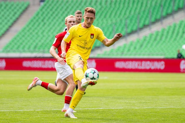 Loris Maier, SG Sonnenhof Grossaspach, 27 on the ball (GER), TSV Havelse vs. SG Sonnenhof Grossaspach, Soccer, 3rd League, Matchday 5, 2026–2027 season, September 12, 2026 DFL regulations prohibit the use of photographs as image sequences and or quasi-video GER, TSV Havelse vs. SG Sonnenhof Grossaspach, soccer, 3rd League, Matchday 5, 2026–2027 season, September 12, 2026, Hanover Copyright: xEibner-Pressefoto JanxRollingerx EP_JSK