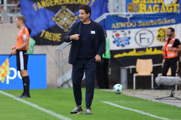 September 12, 2026, Soccer, Men s, 3rd Division, 2026–2027 Season, 1 FC Saarbrücken vs. FC Ingolstadt 04, Coach Argirios Giannikis, 1 FC Saarbrücken, Saarbrücken, Ludwigsparkstadion, Saarland, Germany, DEU Copyright: xSebastianxBachx