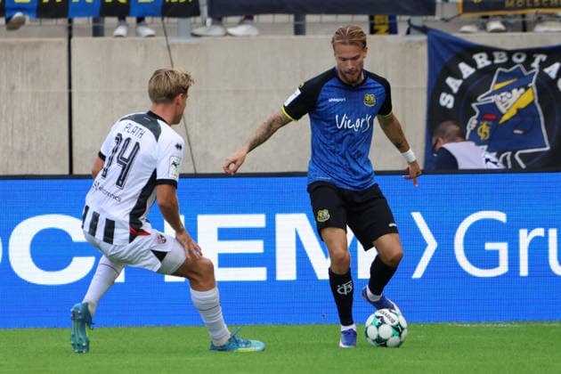 September 12, 2026, Soccer, Men s, 3rd Division, 2026–2027 Season, 1 FC Saarbrücken vs. FC Ingolstadt 04, Niko Bretschneider (1 FC Saarbrücken), Max Plath (FC Ingolstadt 04), Saarbrücken, Ludwigsparkstadion, Saarland, Germany, DEU Copyright: xSebastianxBachx