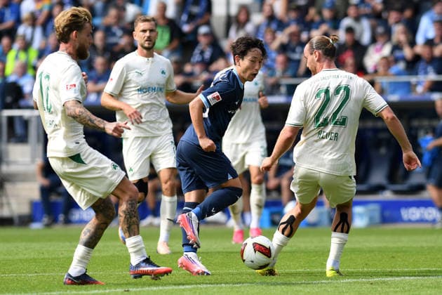 Koji Miyoshi (VfL Bochum) in Aktion, am Ball, Einzelaktion waehrend des Spiels der 2. Bundesliga zwischen VfL Bochum und SpVgg Greuther Fuerth, Vonovia Ruhrstadion am 12. September 2026 in Bochum, Deutschland. (Foto von Ralf Treese DeFodi Images) +++ Koji Miyoshi (VfL Bochum) controls the ball during the 2nd Bundesliga match between VfL Bochum and SpVgg Greuther Fuerth at Vonovia Ruhrstadion on September 12, 2026 in Bochum, Germany. (Photo by Ralf Treese DeFodi Images) DFB DFL REGULATIONS PROHIBIT ANY USE OF PHOTOGRAPHS AS IMAGE SEQUENCES AND OR QUASI-VIDEO. (Photo by Ralf Treese DeFodi Images) - *** Koji Miyoshi of VfL Bochum in action, on the ball, making a solo play during the 2. Bundesliga match between VfL Bochum and SpVgg Greuther Fürth at Vonovia Ruhrstadion on September 12, 2026, in Bochum, Germany. Photo by Ralf Treese, DeFodi Images. Koji Miyoshi of VfL Bochum controls the ball during the 2nd Bundesliga match between VfL Bochum and SpVgg Greuther Fürth at Vonovia Ruhrstadion on September 12, 2026 in Bochum, Germany. Photo by Ralf Treese, DeFodi Images. DFB and DFL regulations prohibit any use of photographs as image sequences and or quasi-video. Photo by Ralf Treese, DeFodi Images.