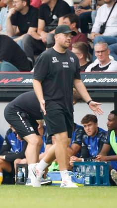 September 12, 2026, Sportclub Arena, Verl, GER, 3rd Division, Matchday 5: SC Verl vs. SV Meppen, Lucas Beniermann, Coach of SV Meppen. DFL regulations prohibit any use of photographs as image sequences and or quasi-video. Verl, NRW, Sportclub Arena