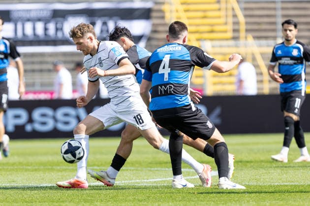 SSV Ulm 1846 Soccer vs. FSV Frankfurt, Soccer, Regionalliga Southwest, Matchday 7, Donaustadion Ulm, Ulm, September 12, 2026; Steffen Meuer; SSV Ulm 1846 Soccer; 18 SSV Ulm 1846 Soccer vs. FSV Frankfurt, Soccer, Regionalliga Southwest, Matchday 7, Donaustadion Ulm, Ulm, September 12, 2026; Photo by Lucca Fundel; Ulm, Donaustadion Ulm, Baden-Württemberg, Germany