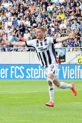 September 12, 2026, xrekx, Soccer 3rd Division, 1. FC Saarbrücken vs. FC Ingolstadt 04 – Goal celebration after Lars Lokotsch scored the 0-1 goal for FC Ingolstadt 04 against Saarbrücken