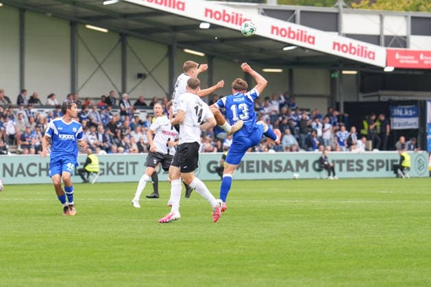 German Soccer, 3rd Division, Matchday 5, Sportclub Arena Verl, SC Verl vs. SV Meppen; Richard Meier (SV Meppen), 13th header Copyright: xMichelxWittex