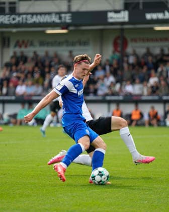 September 12, 2026, Sportclub Arena, Verl, GER, 3rd Division, Matchday 5: SC Verl vs. SV Meppen, Richard Meier, SV Meppen 13. DFL regulations prohibit any use of photographs as image sequences and or quasi-video. Verl, NRW, Sportclub Arena