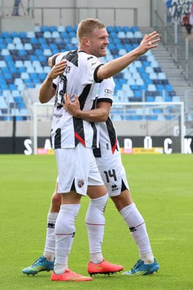 September 12, 2026, xrekx, Soccer 3rd Division, 1. FC Saarbrücken vs. FC Ingolstadt 04 – Goal celebration after Lars Lokotsch scored the 0-1 goal for FC Ingolstadt 04 against Saarbrücken