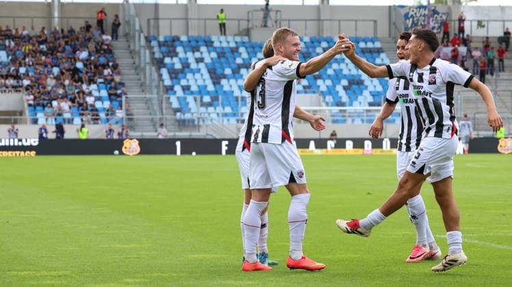 September 12, 2026, xrekx, Soccer 3rd Division, 1. FC Saarbrücken vs. FC Ingolstadt 04 – Goal celebration after Lars Lokotsch scored the 0-1 goal for FC Ingolstadt 04 against Saarbrücken