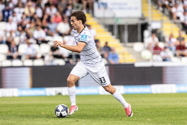 SSV Ulm 1846 Soccer vs. FSV Frankfurt, Soccer, Regionalliga Southwest, Matchday 7, Donaustadion Ulm, Ulm, September 12, 2026; Leander Nicolas Popp, SSV Ulm 1846 Soccer; 33 SSV Ulm 1846 Soccer vs. FSV Frankfurt, Soccer, Regionalliga Southwest, Matchday 7, Donaustadion, Ulm, Ulm, September 12, 2026. Photo by Lucca Fundel, Ulm, Donaustadion, Ulm, Baden-Württemberg, Germany