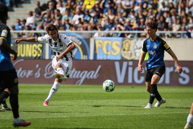 3rd Division, 2026–27 Season, Match 1: FC Saarbrücken vs. FC Ingolstadt 04, Fredrik Carlsen (No. 8, FCI), XXXXX, Photo by Jürgen Meyer, 3rd Division, 2026–27 Season, Match 1: FC Saarbrücken vs. FC Ingolstadt 04
