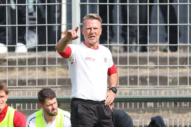 Chemie Leipzig vs. Zwickau, Northeast Regional League, Leipzig, September 12, 2026, Alfred Kunze Sportpark, Soccer, Men, 2026–2027 Season, Northeast Regional League, Matchday 8, BSG Chemie Leipzig vs. FSV Zwickau, Pictured: Coach Rico Schmitt of FSV Zwickau,