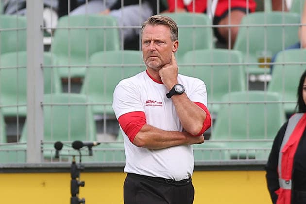 Chemie Leipzig vs. Zwickau, Northeast Regional League, Leipzig, September 12, 2026, Alfred Kunze Sportpark, Soccer, Men, 2026–2027 Season, Northeast Regional League, Matchday 8, BSG Chemie Leipzig vs. FSV Zwickau, Pictured: Coach Rico Schmitt of FSV Zwickau,
