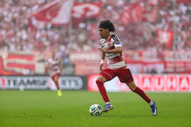September 12, 2026, GER, Soccer, Men s, 3rd Division, 2026–2027 Season, Fortuna Düsseldorf vs. MSV Duisburg, Anas Slimani (F95) in action with the ball, solo play, Düsseldorf Merkur Spiel Arena, North Rhine-Westphalia, Germany Copyright: xAdrianxSchlüterx