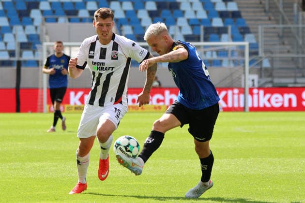 September 12, 2026, Soccer, Men s, 3rd Division, 2026–2027 Season, 1 FC Saarbrücken vs. FC Ingolstadt 04, Florian Pick (1 FC Saarbrücken), Jonas Scholz (FC Ingolstadt 04), Saarbrücken, Ludwigsparkstadion, Saarland, Germany, DEU Copyright: xSebastianxBachx