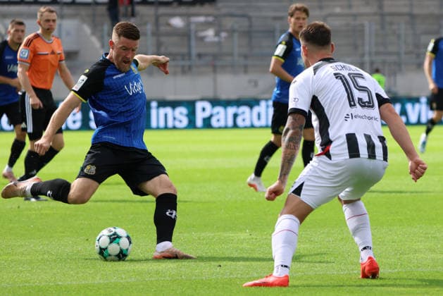 September 12, 2026, Soccer, Men s, 3rd Division, 2026–2027 Season, 1 FC Saarbrücken vs. FC Ingolstadt 04, Christian Kühlwetter (1 FC Saarbrücken), Jonas Scholz (FC Ingolstadt 04), Saarbrücken, Ludwigsparkstadion, Saarland, Germany, DEU Copyright: xSebastianxBachx