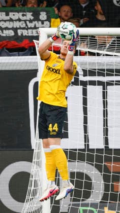 September 12, 2026, Sportclub Arena, Verl, GER, 3rd Division, Matchday 5: SC Verl vs. SV Meppen, Goalkeeper Julius Pünt, SV Meppen 44. DFL regulations prohibit any use of photographs as image sequences and or quasi-video. Verl, NRW, Sportclub Arena