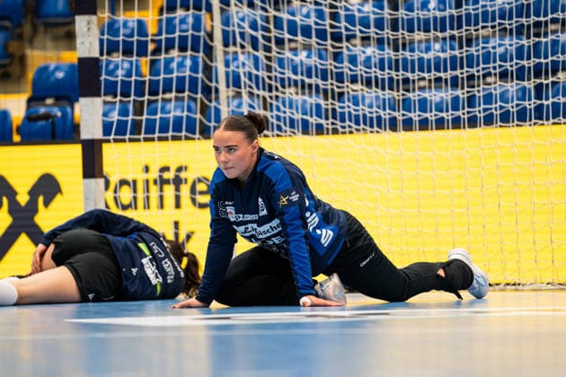 HSG Blomberg Lippe (GER) vs. Storhamar Handball Elite (NOR), Handball, EHF Champions League Women, Group Stage, September 12, 2026, 2026–2027 Season, Lemgo, Elin Magnusdottir of HSG Blomberg Lippe, age 33, during warm-ups at the Lemgo Phoenix Contact Arena in Germany