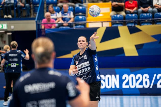 HSG Blomberg Lippe GER vs. Storhamar Handball Elite NOR, Handball, EHF Champions League Women, Group Stage, September 12, 2026, 2026–2027 Season, Lemgo Diana Magnusdottir HSG Blomberg Lippe, 07 during warm-ups at the Lemgo Phoenix Contact Arena, Germany