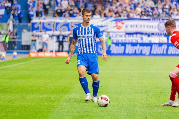 Deutschland: 2.Bundesliga, Saison 2026 2027, 12.09.2026, 5. Spieltag,1.FC Magdeburg vs 1. FC Kaiserslautern, Avnet Arena : Falko Michel (1.FC Magdeburg, 21) am Ball *** Germany 2. Bundesliga, 2026–2027 Season, September 12, 2026, Matchday 5, 1. FC Magdeburg vs. 1. FC Kaiserslautern, Avnet Arena, Falko Michel (1. FC Magdeburg), 21 on the ball Copyright: xMichellexLukax
