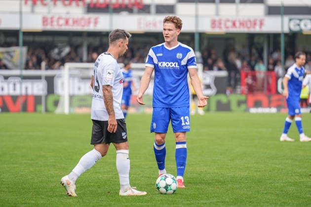 German Soccer, 3rd Division, Matchday 5, Sportclub Arena Verl, SC Verl vs. SV Meppen; Richard Meier of SV Meppen, No. 13, is dissatisfied Copyright: xMichelxWittex