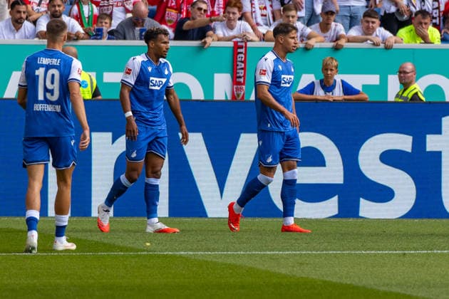12.09.26 TSG Hoffenheim - VfB Stuttgart Deutschland, Sinsheim, 12.09.2026, Fussball, Bundesliga, Saison 2026 2027, TSG Hoffenheim - VfB Stuttgart: Adam Hlozek (TSG Hoffenheim), Jubel Tor 1:0 Hlozek. *** September 26, 2012 TSG Hoffenheim vs. VfB Stuttgart Germany, Sinsheim, September 12, 2026, Soccer, Bundesliga, 2026–2027 season, TSG Hoffenheim vs. VfB Stuttgart, Adam Hlozek (TSG Hoffenheim), celebrating a goal (1–0), Hlozek